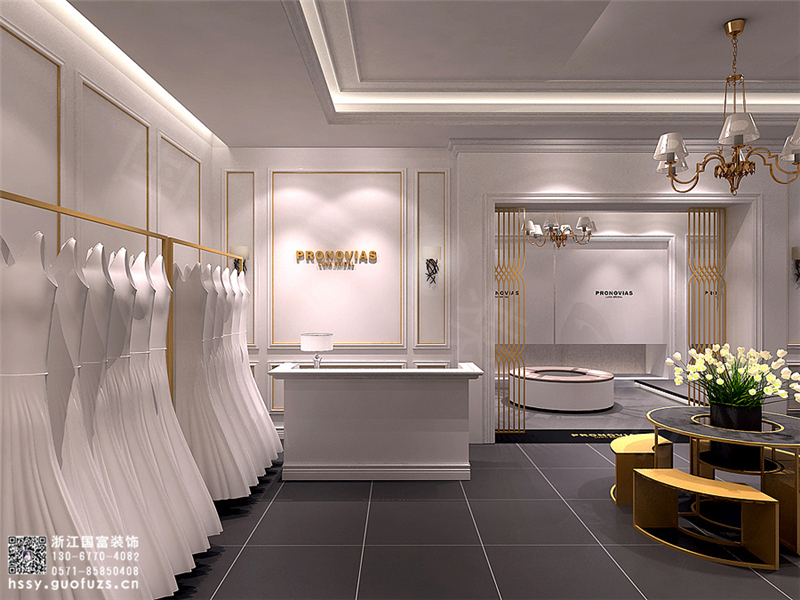 杭州欧式风格婚纱店装修设计效果图案例