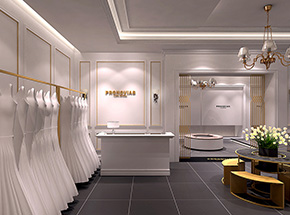 杭州欧式风格婚纱店装修设计效果图案例