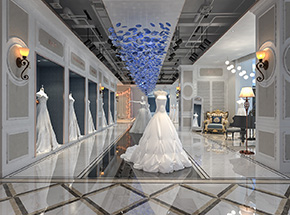 杭州品牌婚纱店装修设计效果图案例